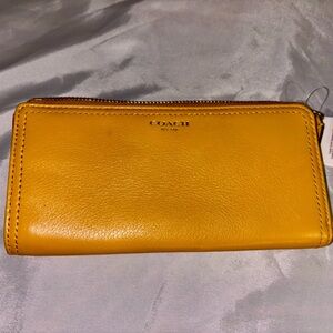 Coach soft leather zip wallet